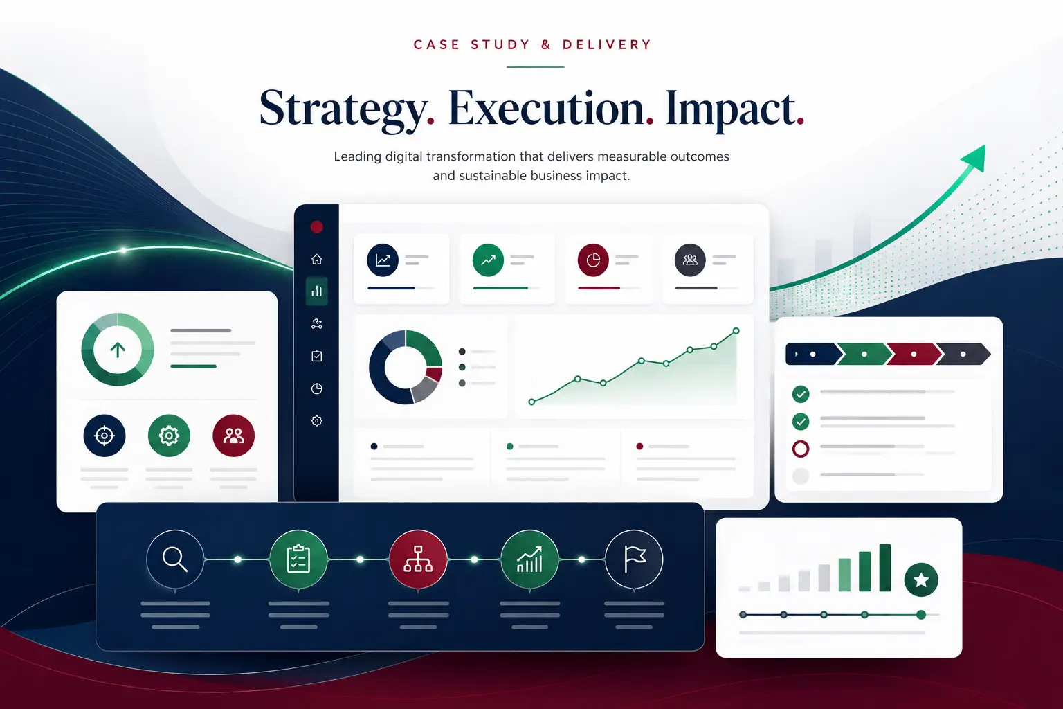 Professional project and case study visual for digital transformation work